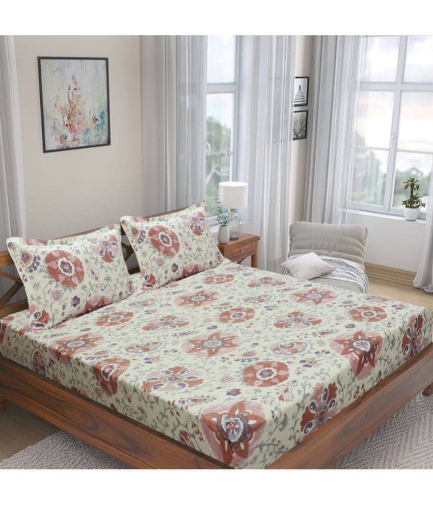 Home Candy Cotton Floral King Bedsheet with 2 Pillow Covers -Multicolor Home Candy Cotton Floral King Bedsheet with 2 Pillow Covers -Multicolor