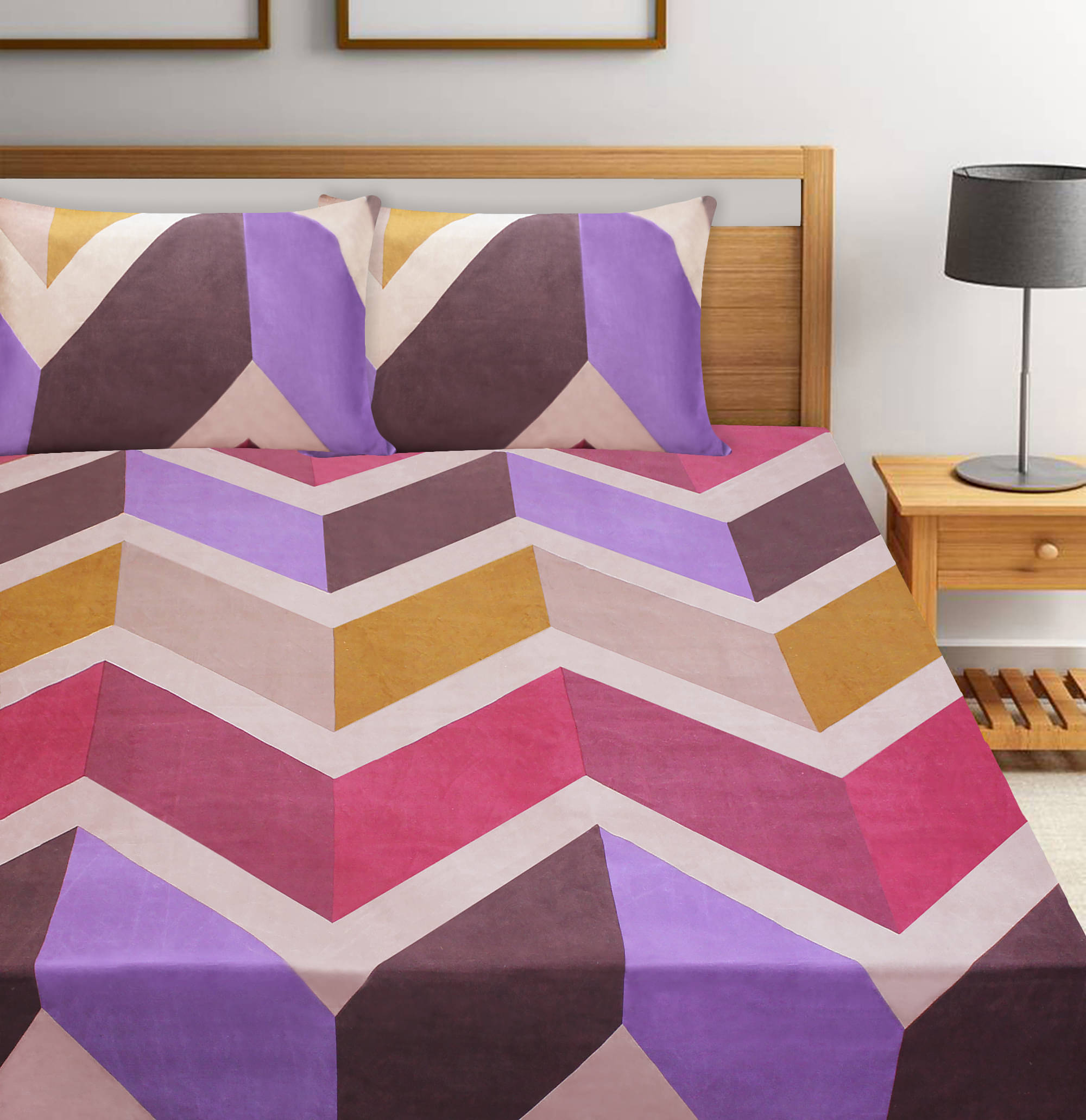     			Home Candy Microfiber Double Bedsheet ( Burgundy )