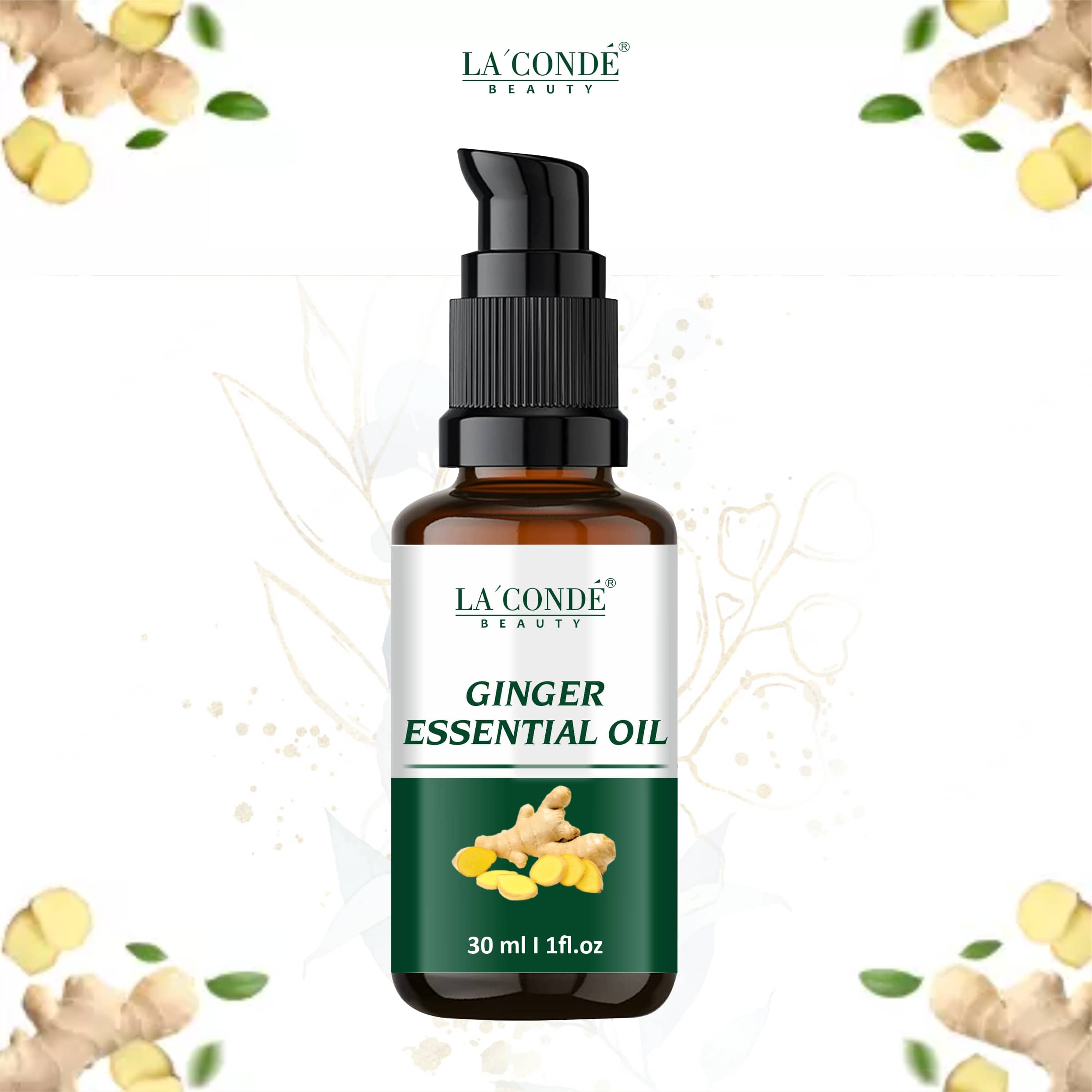 La'Conde Pure Ginger Essential Oil To Reduce Belly Fat  Shaping & Firming Oil 30 mL
