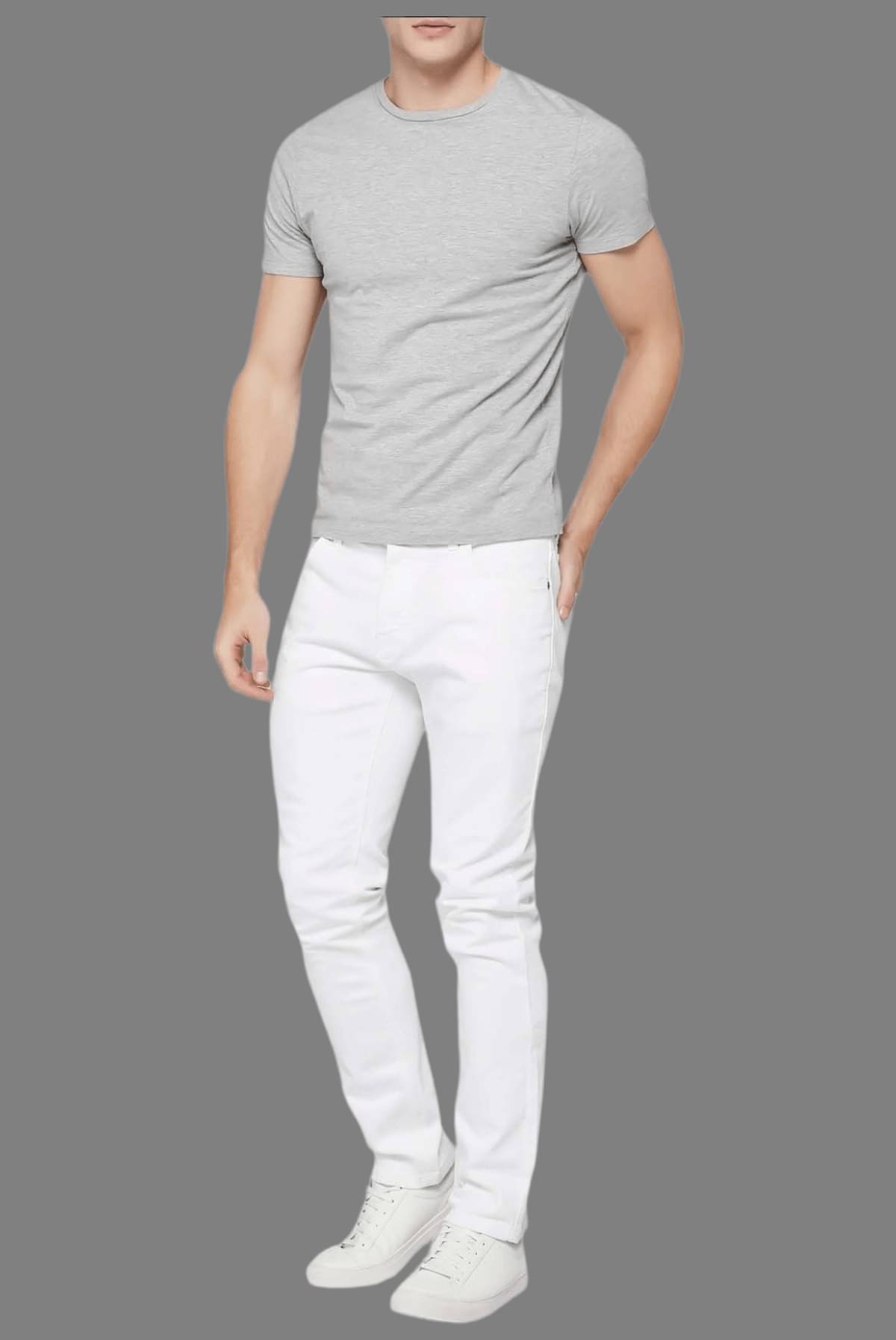     			Lawson - White Cotton Blend Slim Fit Men's Jeans ( Pack of 1 )