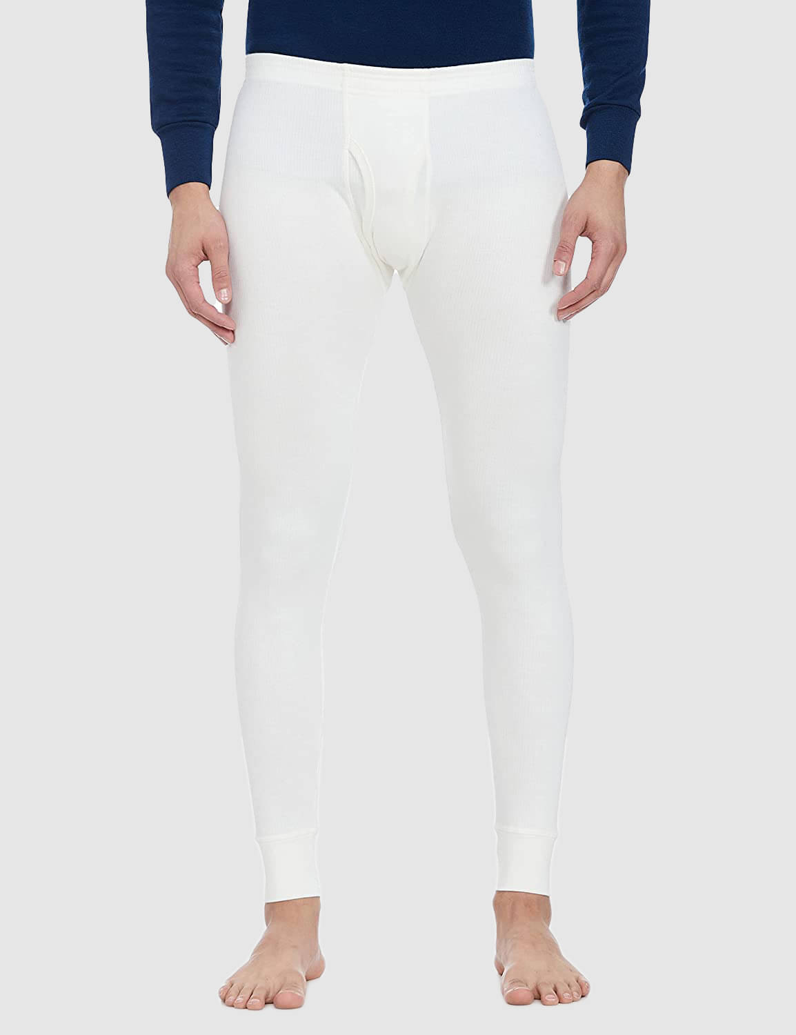     			ONN Pack of 1 Cotton Thermal Bottoms For Men's ( White )
