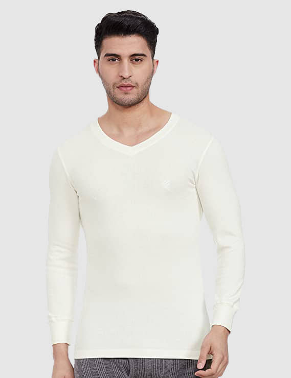 ONN Pack of 1 Cotton Thermal Tops For Men's ( White )