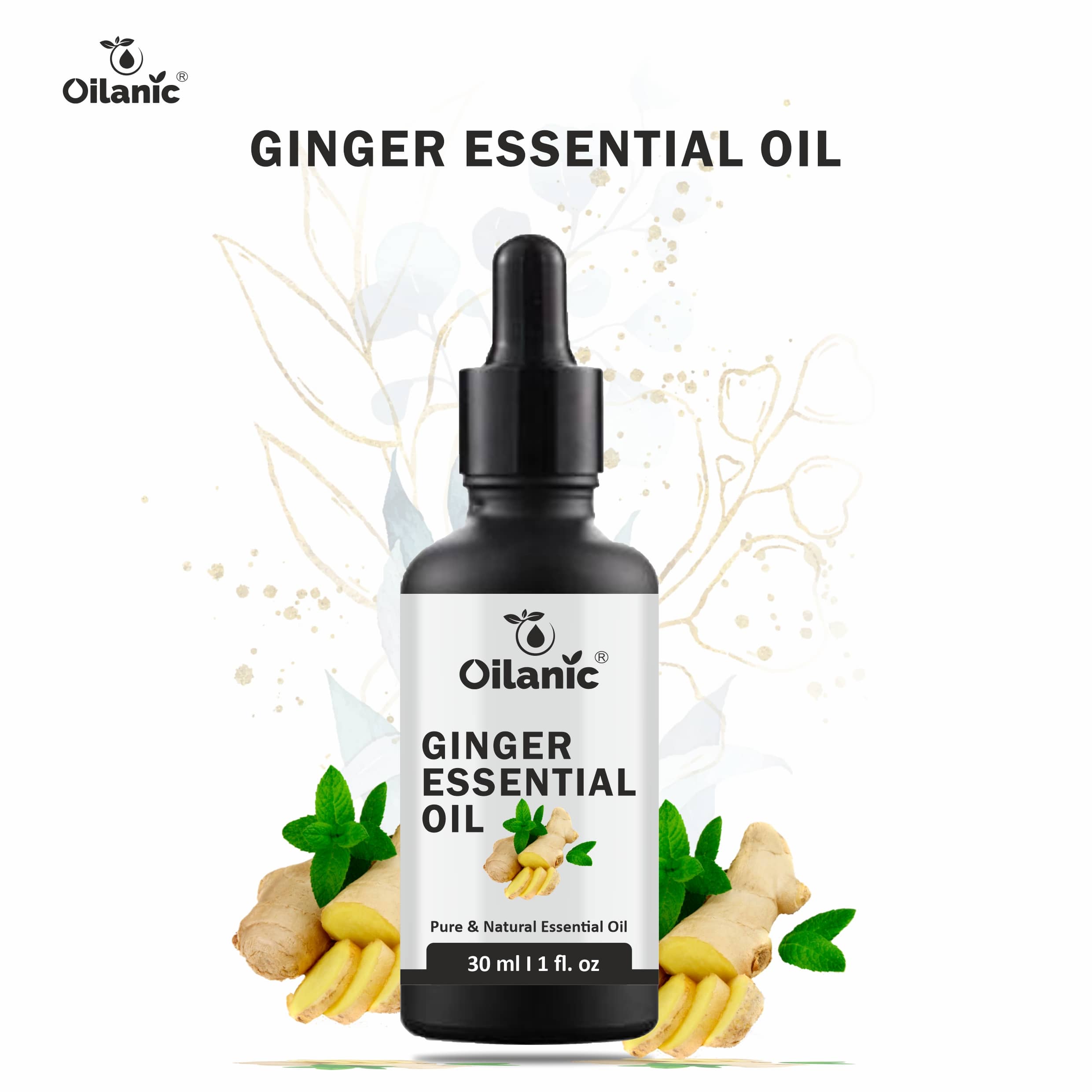 Oilanic Anti-Cellulite Ginger Oil To Reduce Body Fat Naturally Shaping & Firming Oil 30 mL