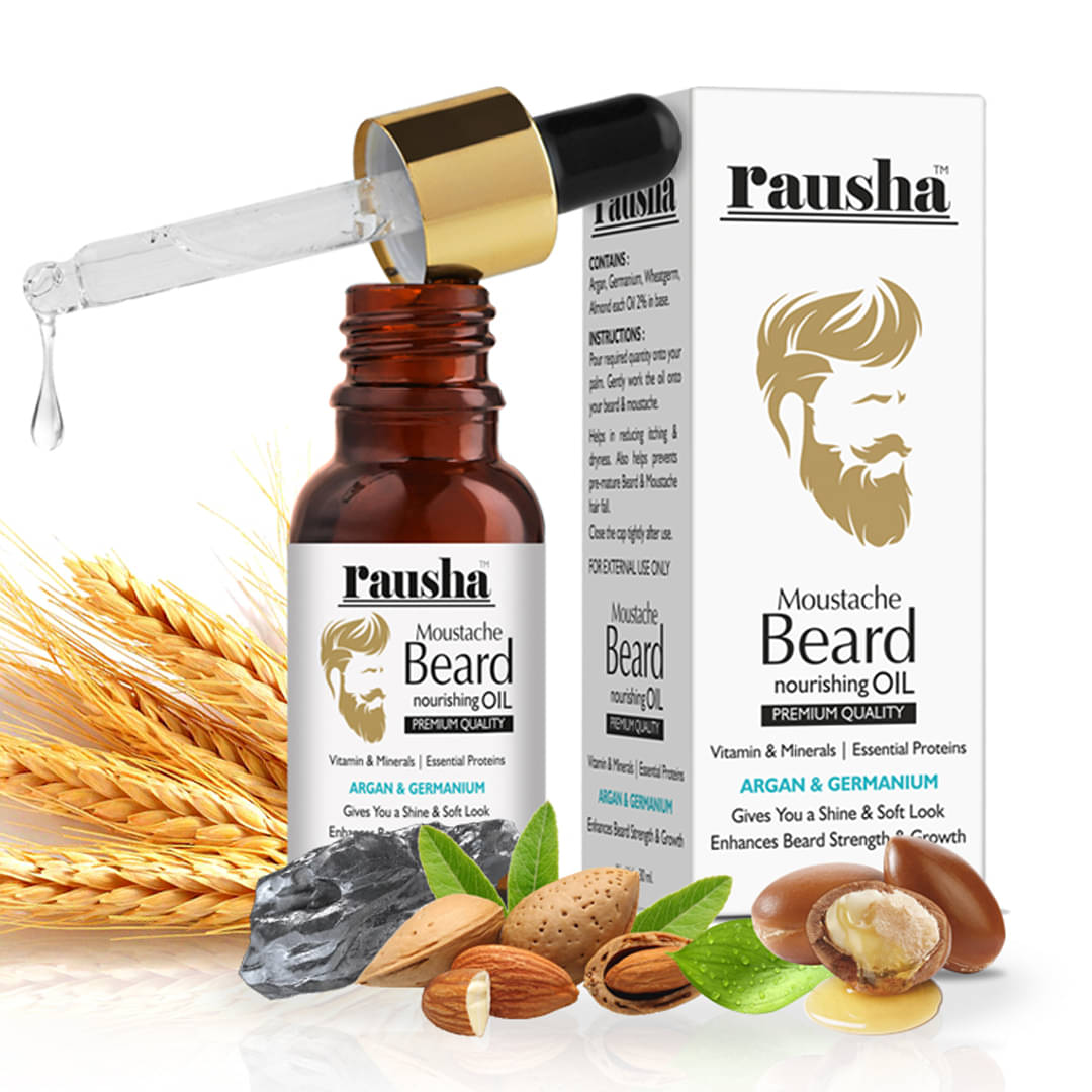 RAUSHA - 30mL Promotes Beard Growth Beard Oil ( Pack of 1 ) RAUSHA - 30mL Promotes Beard Growth Beard Oil ( Pack of 1 )