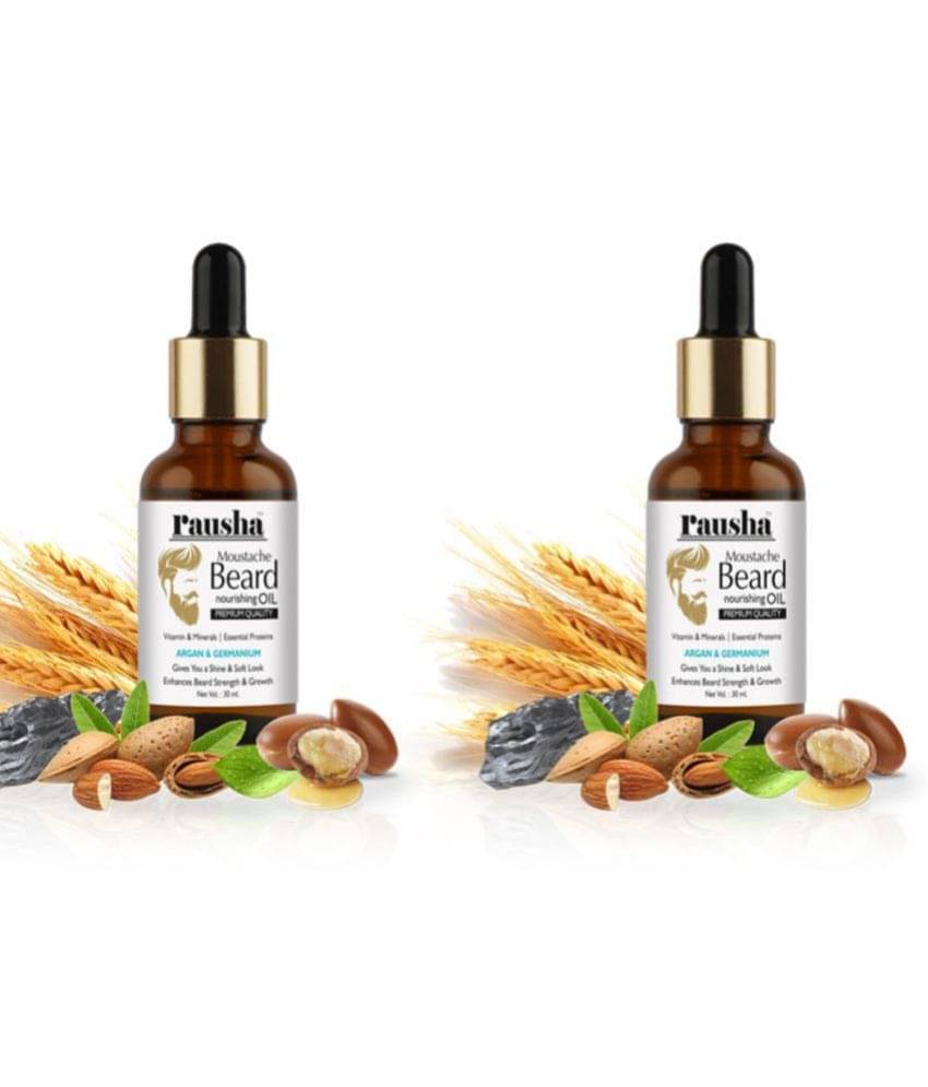 RAUSHA - 60mL Promotes Beard Growth Beard Oil ( Pack of 2 ) RAUSHA - 60mL Promotes Beard Growth Beard Oil ( Pack of 2 )