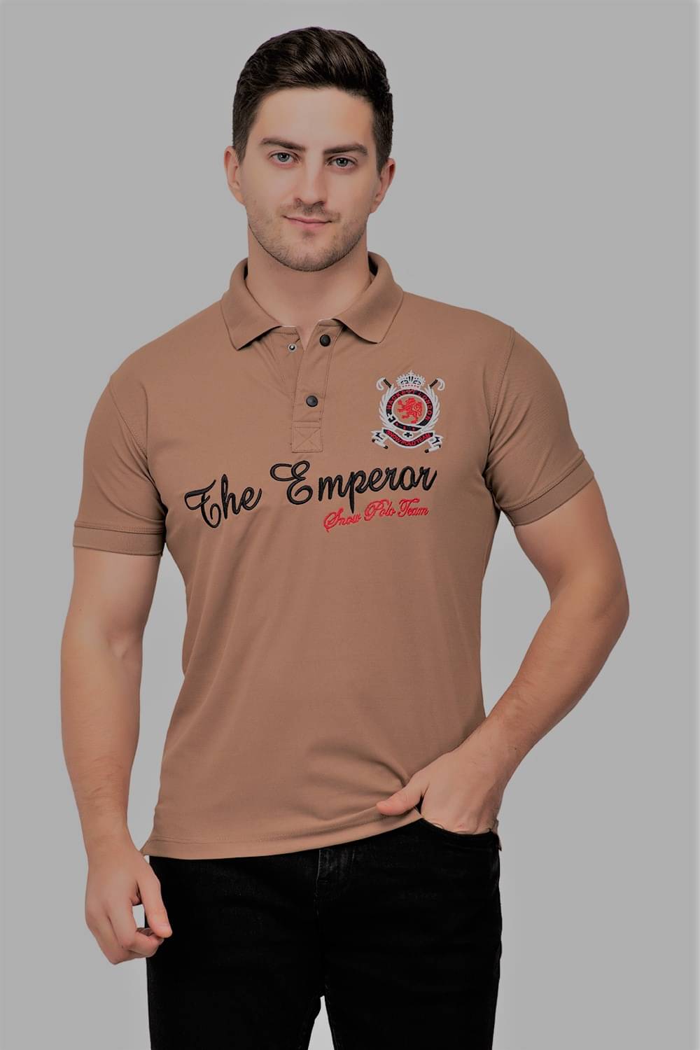     			The Emperor - Tan Polyester Regular Fit Men's T-Shirt ( Pack of 1 )