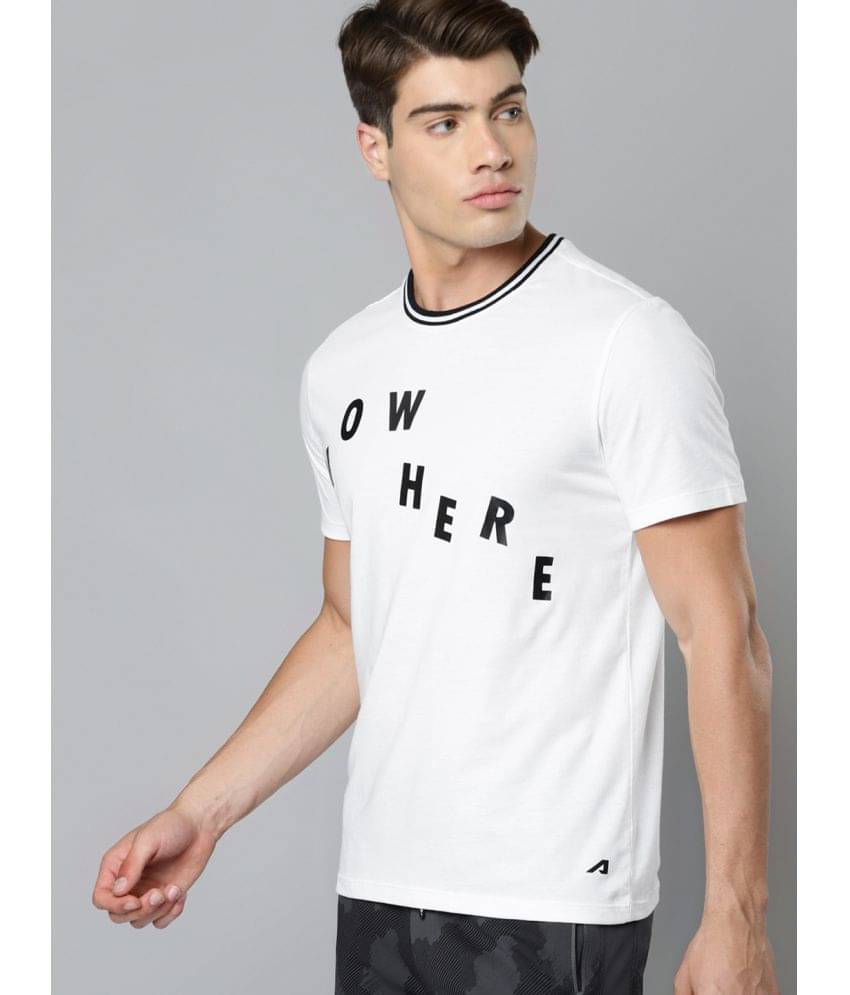 Alcis - White Cotton Regular Fit Men's Sports T-Shirt ( Pack of 1 ) Alcis - White Cotton Regular Fit Men's Sports T-Shirt ( Pack of 1 )