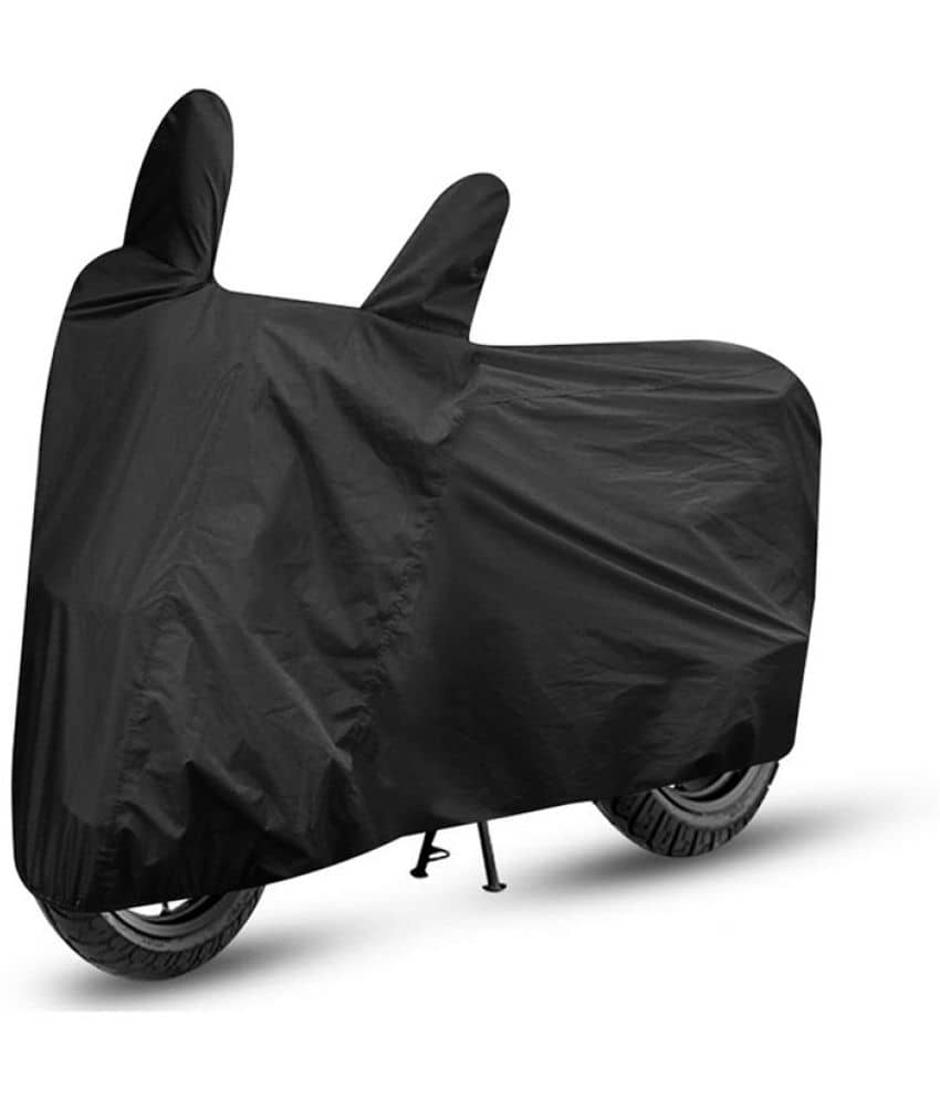 AutoRetail - Dust Proof Two Wheeler Polyster Cover With (Mirror Pocket) for Honda Dream CD110 Black (pack of 1)