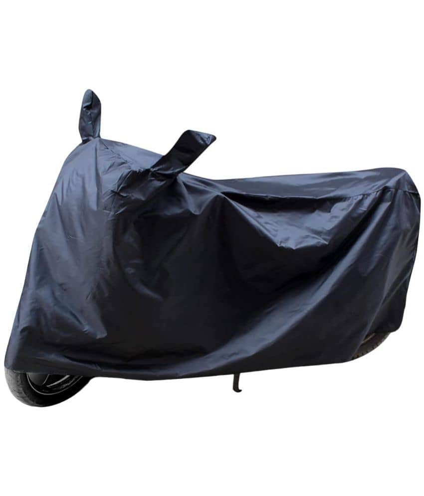 AutoRetail - Black Dust Proof Two Wheeler Polyster Cover With (Mirror Pocket) for YBX 125 ( Pack of 1 )