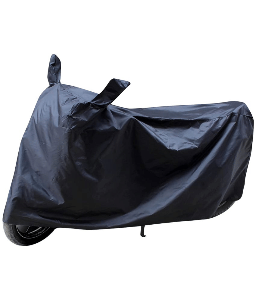 AutoRetail - Dust Proof Two Wheeler Polyster Cover With (Mirror Pocket) for Suzuki Access Black (pack of 1)