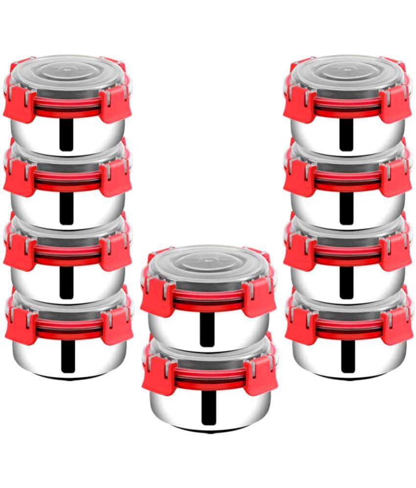 BOWLMAN - Steel Red Food Container ( Set of 2 - 350mL each )