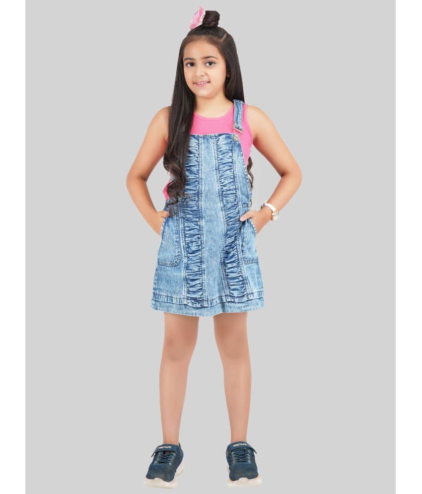 Being Naughty Girls Denim Dungarees ( Pack of 1 , Blue )