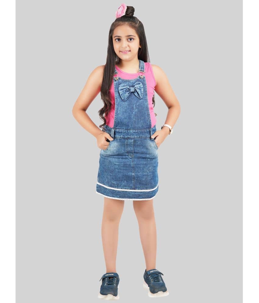 Being Naughty Girls Denim Dungarees ( Pack of 1 , Blue )