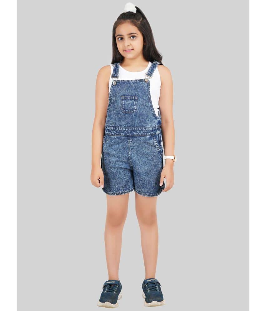Being Naughty Girls Denim Dungarees ( Pack of 1 , Blue )