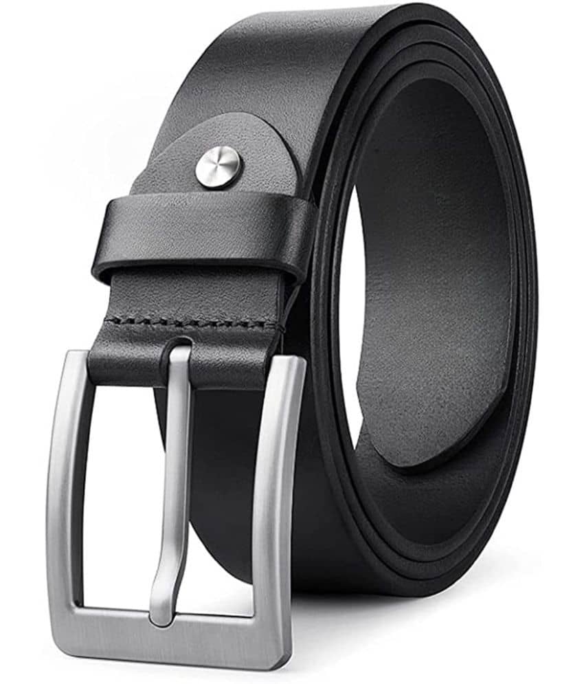 Clock21 - Black 100% Leather Men's Formal Belt ( Pack of 1 )