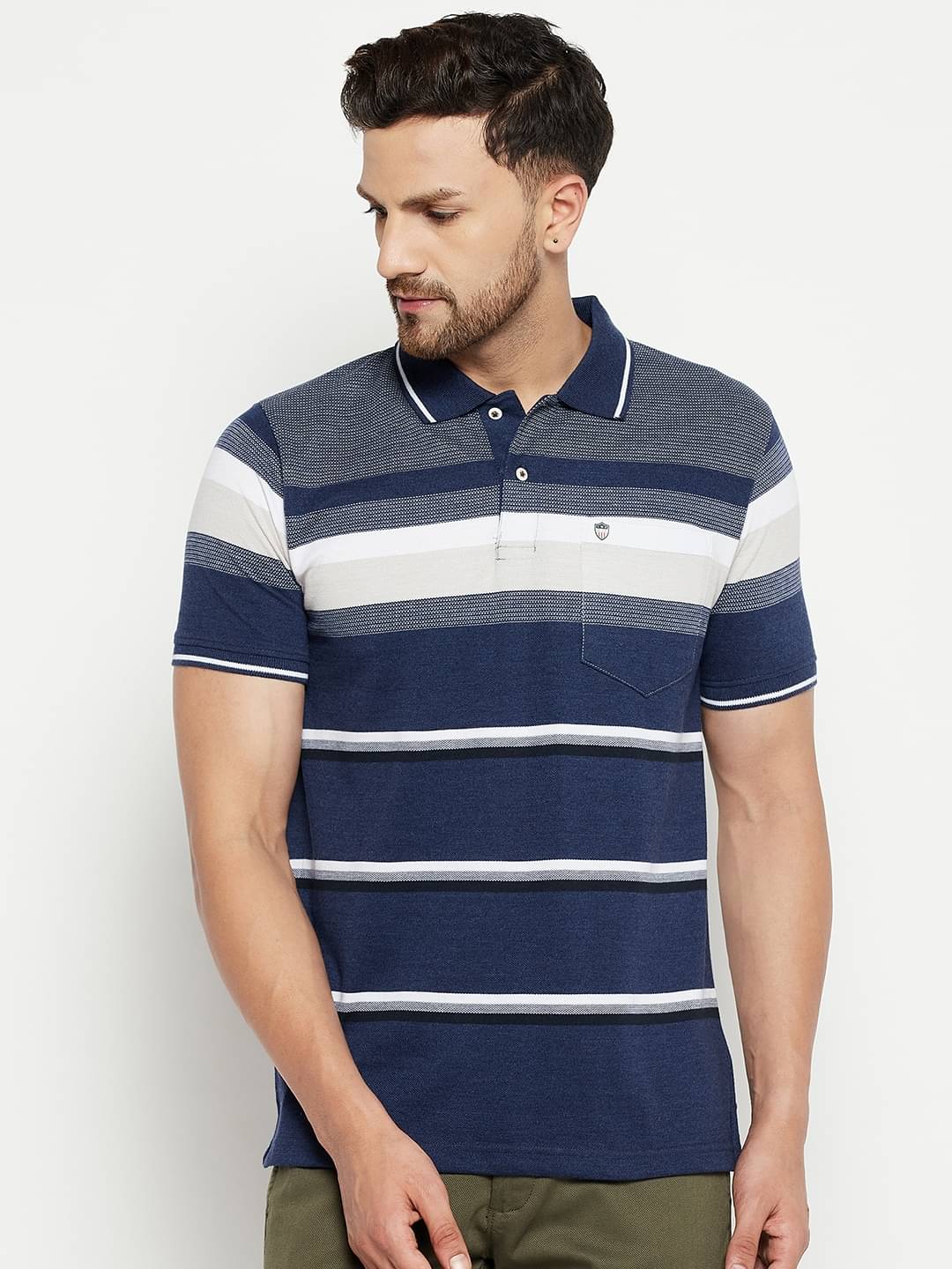     			Duke - Blue Cotton Blend Regular Fit Men's Polo T Shirt ( Pack of 1 )