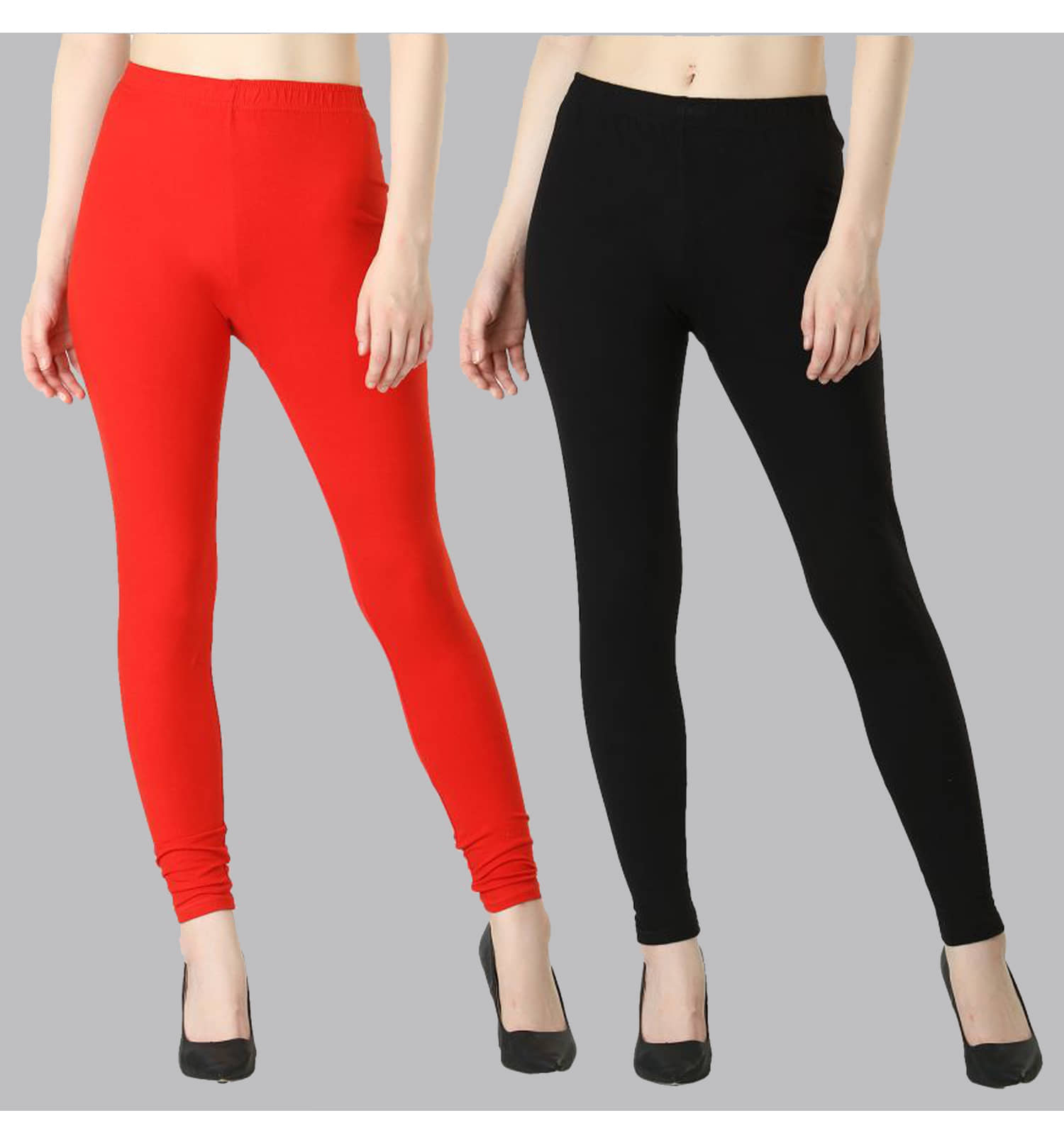 FnMe - Multicolor Cotton Women's Leggings ( Pack of 2 )