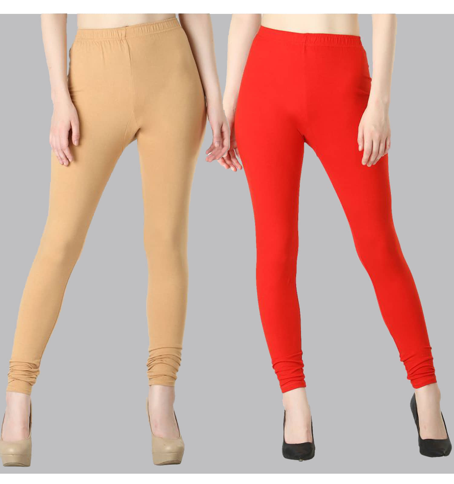 FnMe - Multicolor Cotton Women's Leggings ( Pack of 2 )