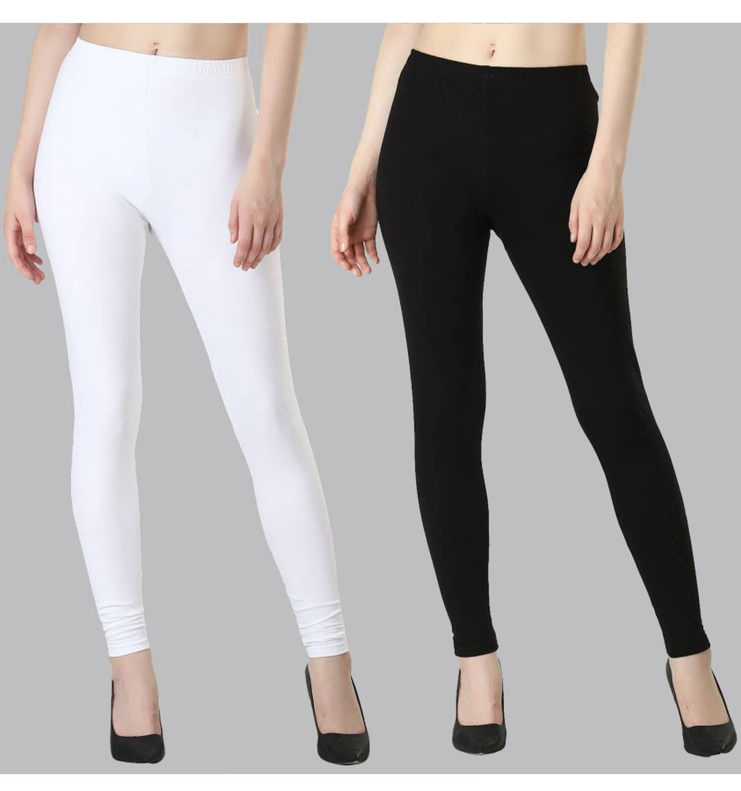 FnMe - Multicolor Cotton Women's Leggings ( Pack of 2 )