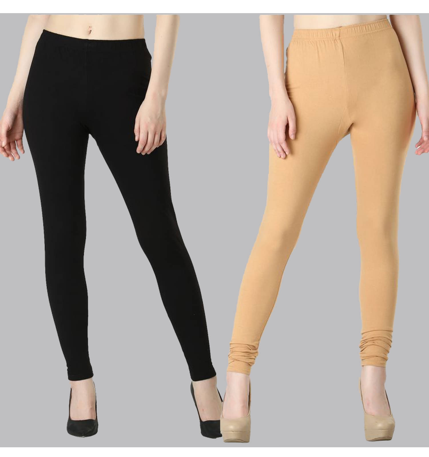     			FnMe - Multicolor Cotton Women's Leggings ( Pack of 2 )