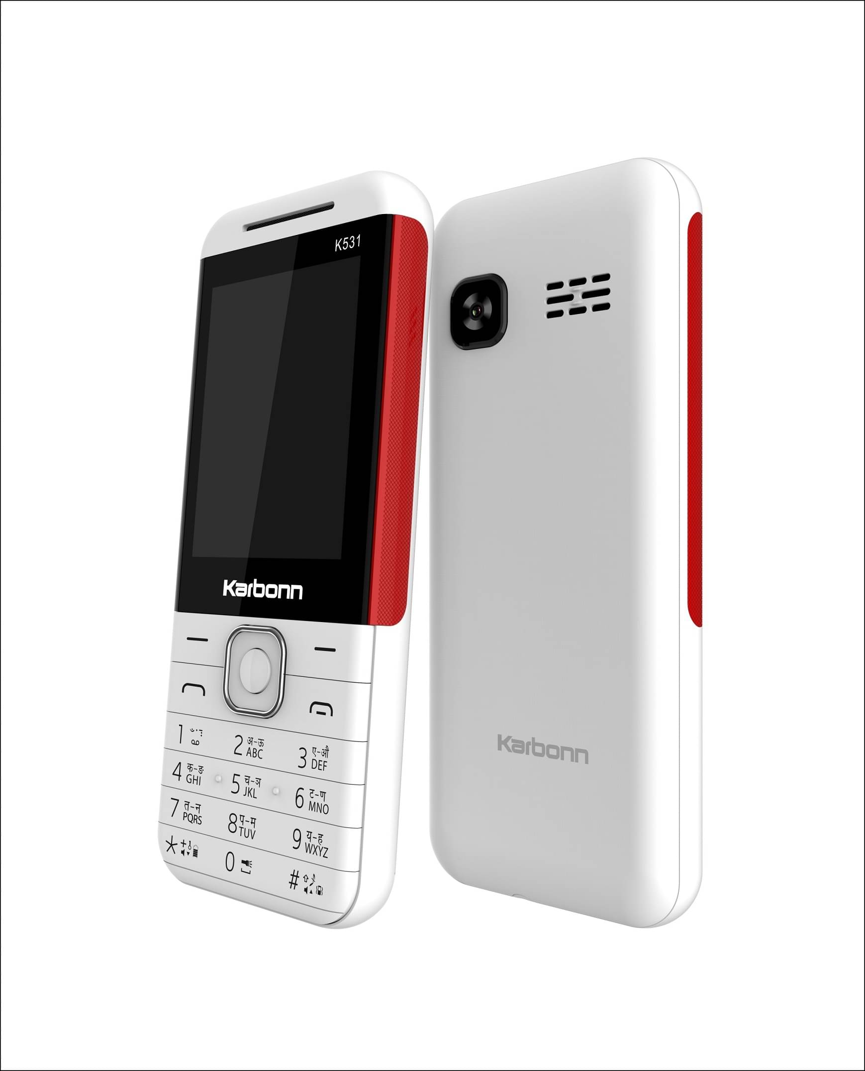     			Karbonn K531 Dual SIM Feature Phone White Red