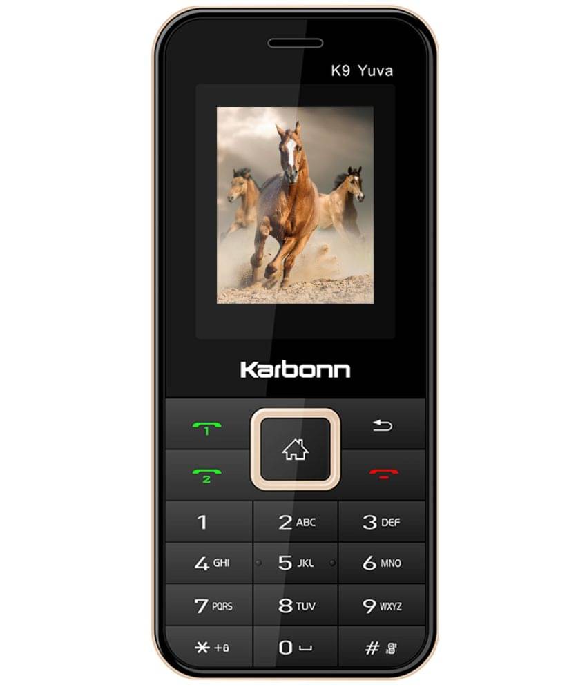     			Karbonn k9 yuva Dual SIM Feature Phone Black Gold