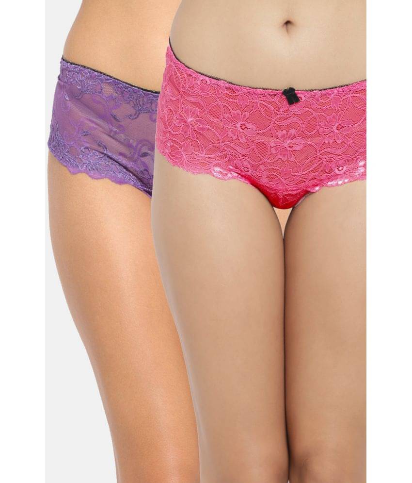 N-Gal Pack of 2 Nylon Self Design Women's Cheekies ( Multi Color ) NTDT18 N-Gal Pack of 2 Nylon Self Design Women's Cheekies ( Multi Color ) NTDT18