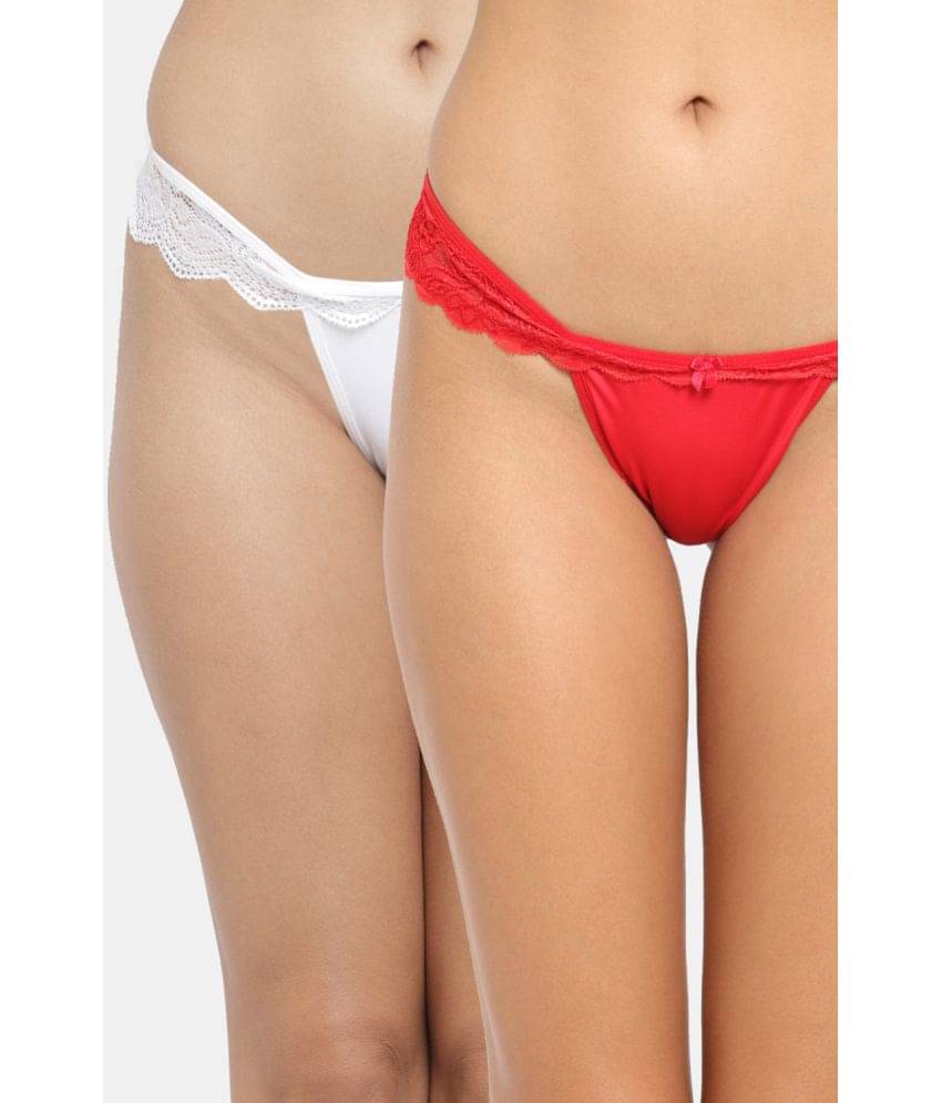 N-Gal Pack of 2 Nylon Self Design Women's Thongs ( Multi Color ) NTDT20 N-Gal Pack of 2 Nylon Self Design Women's Thongs ( Multi Color ) NTDT20