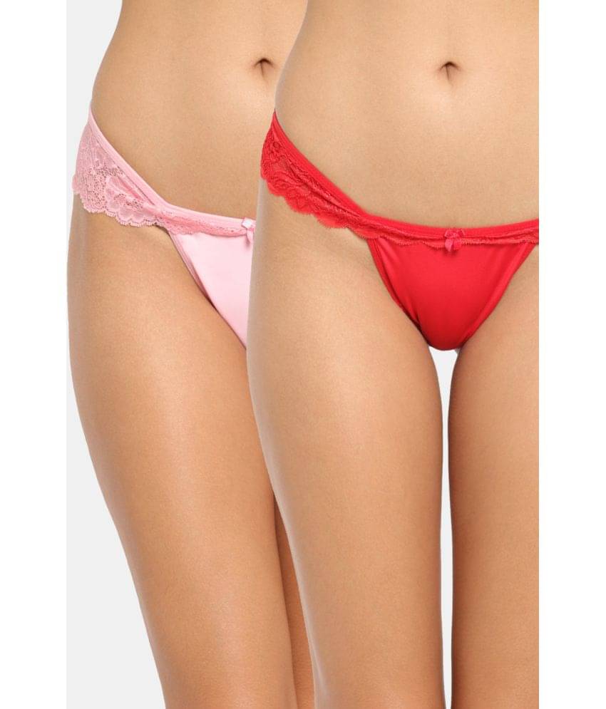 N-Gal Pack of 2 Nylon Self Design Women's Thongs ( Multi Color ) NTDT20 N-Gal Pack of 2 Nylon Self Design Women's Thongs ( Multi Color ) NTDT20