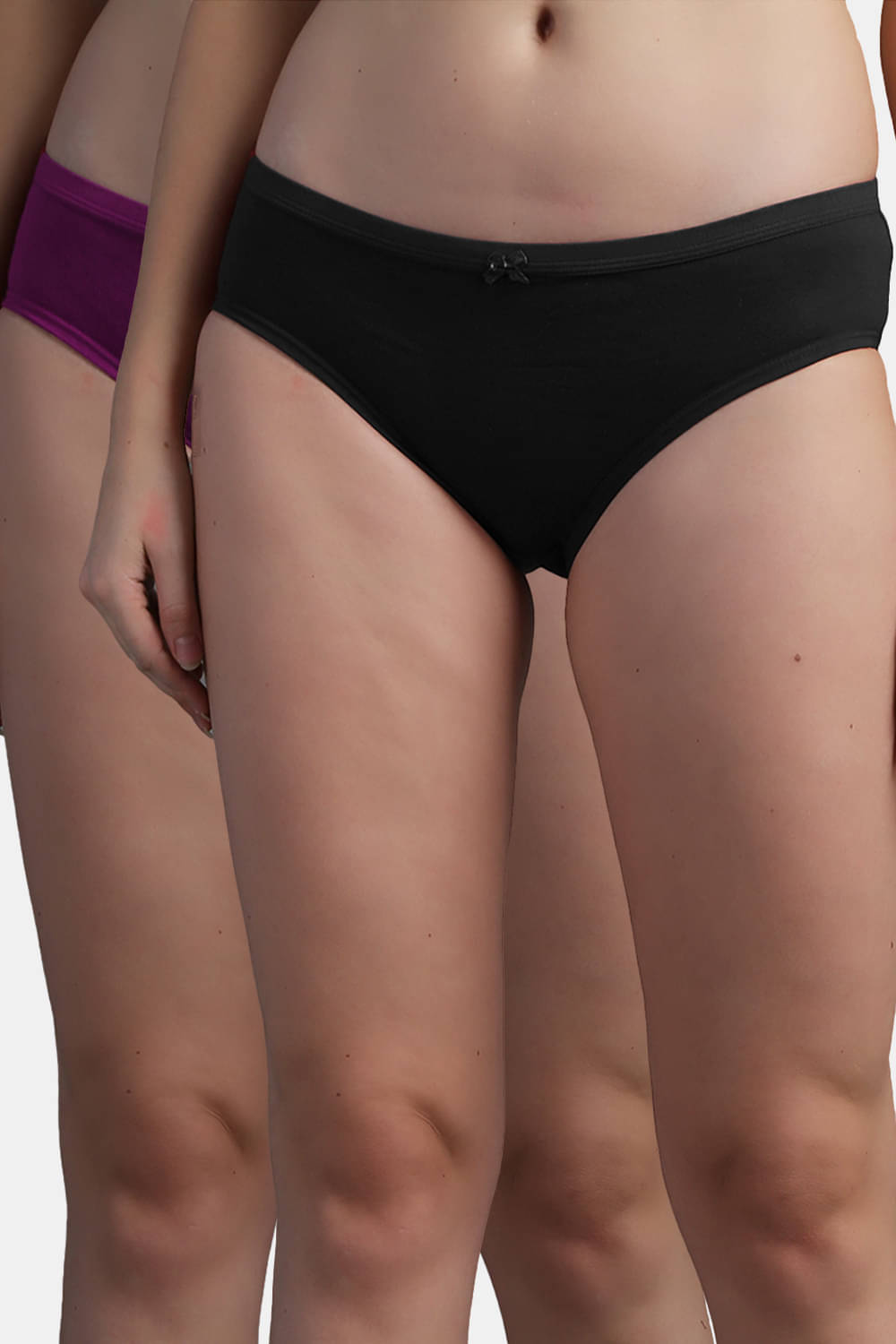     			N-Gal Pack of 2 Cotton Solid Women's Hipster ( Multicolor ) Hipster Panties