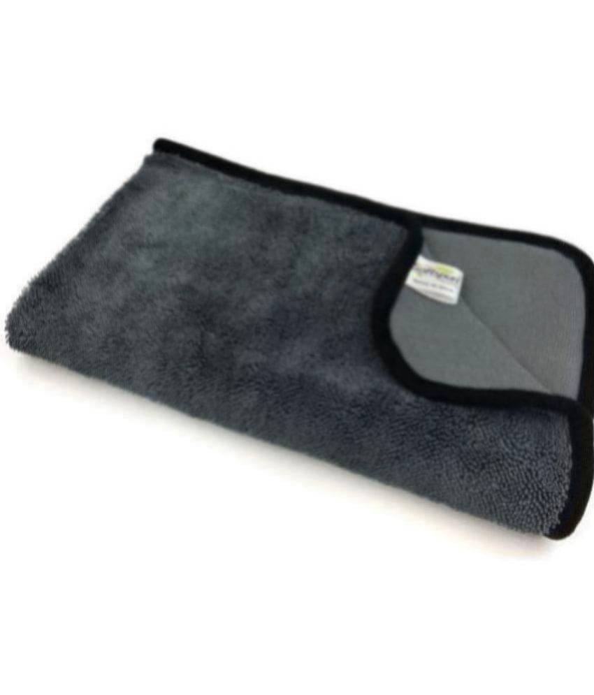     			SOFTSPUN - Grey 800 GSM Microfiber Cloth For Automobile ( Pack of 1 )