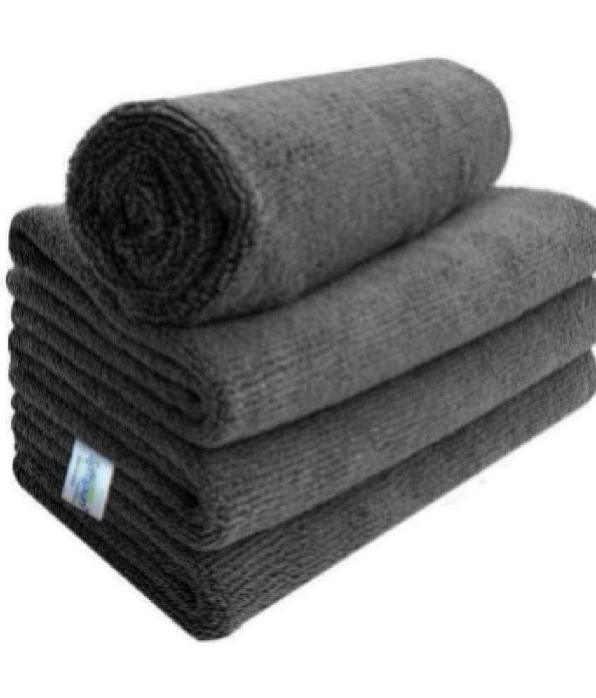 SOFTSPUN - Microfibre Hand Towel ( 50x70 ) cm 301-350 -GSM ( Pack of 4 ) Gray SOFTSPUN - Microfibre Hand Towel ( 50x70 ) cm 301-350 -GSM ( Pack of 4 ) Gray