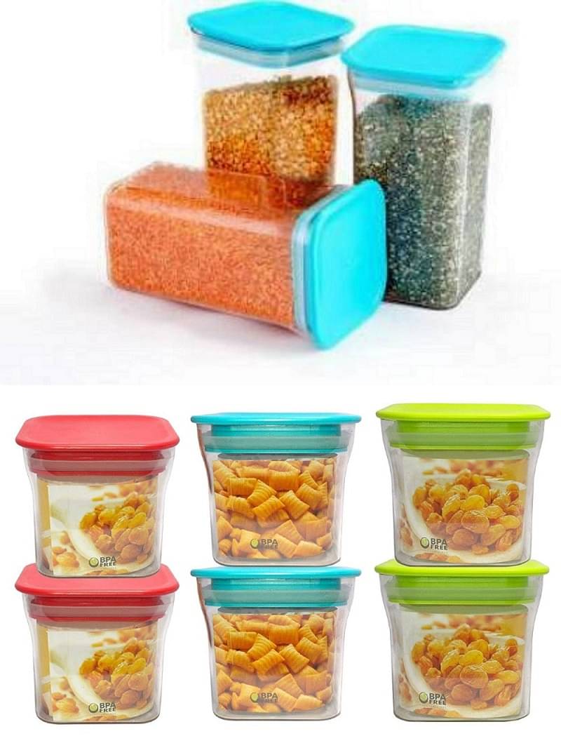 Analog kitchenware - Polyproplene Multicolor Food Container ( Set of 9 - 1100 ) Analog kitchenware - Polyproplene Multicolor Food Container ( Set of 9 - 1100 )