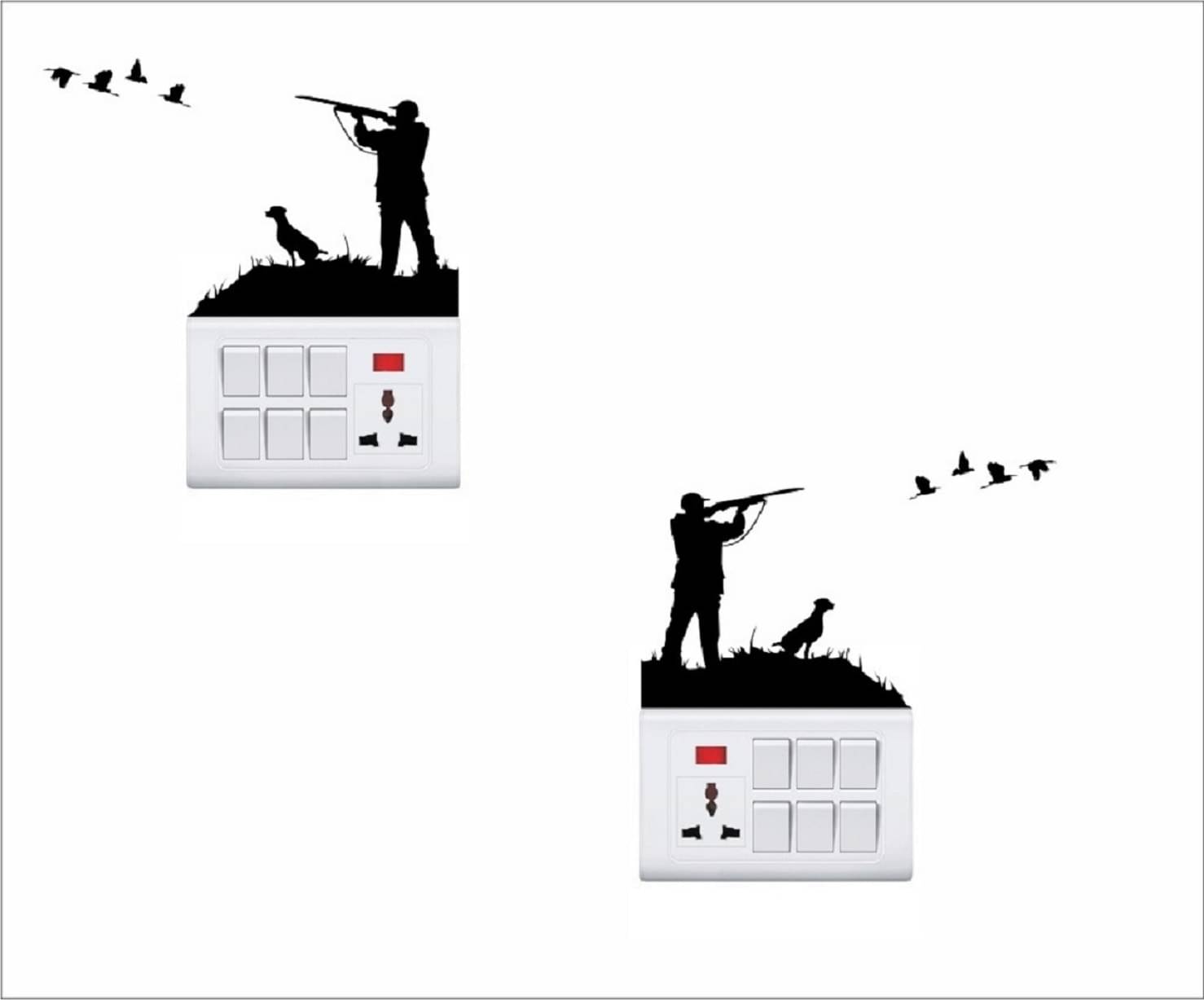     			Asmi Collection Hunter for Light Switches Switch Board Sticker ( 30 x 18 cms )