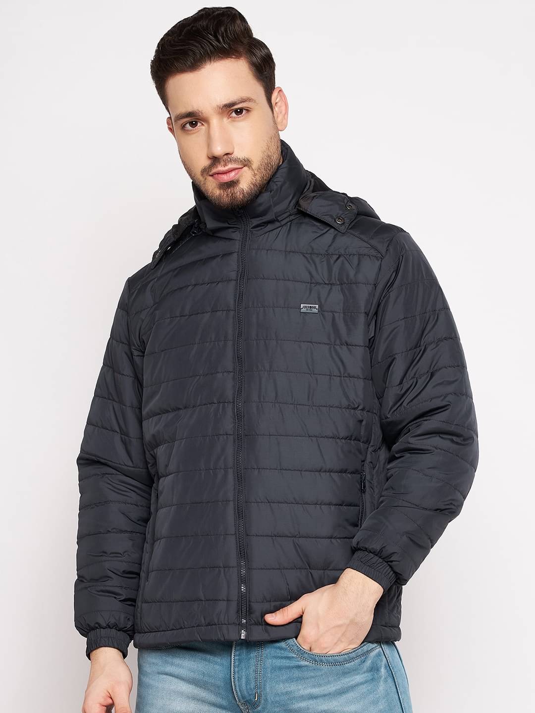 Duke - Blue Polyester Regular Fit Men's Quilted & Bomber Jacket ( Pack of 1 )     			Duke - Blue Polyester Regular Fit Men's Quilted & Bomber Jacket ( Pack of 1 )