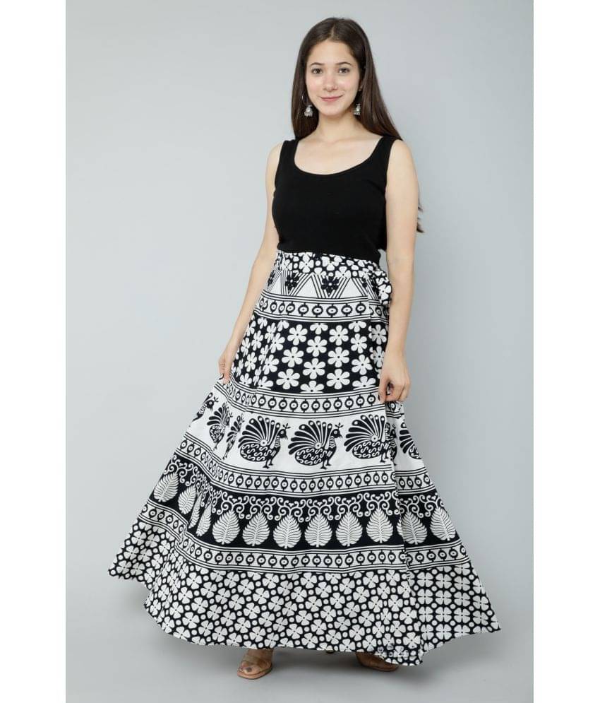 Frionkandy - Black Cotton Women's Wrap Skirt ( Pack of 1 ) Frionkandy - Black Cotton Women's Wrap Skirt ( Pack of 1 )