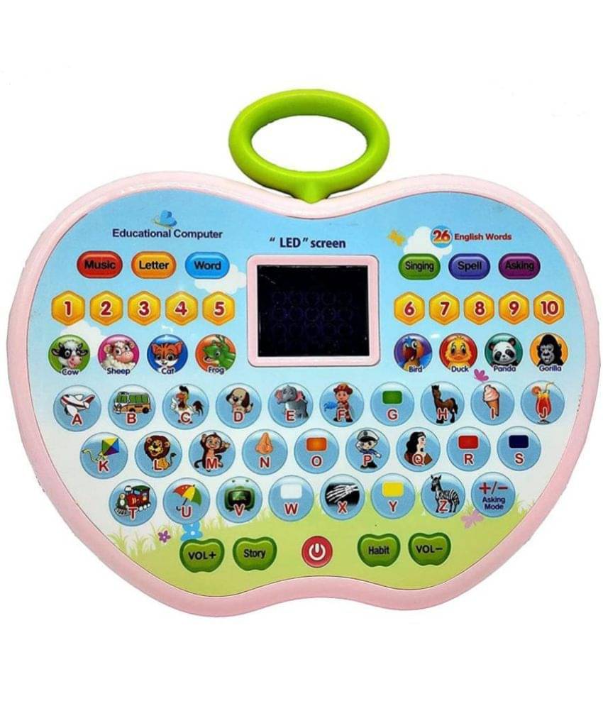     			Kidsaholic Fruit Shape Educational Computer Laptop Toy for Kids LED Display and Fun Music for Learning Alphabets Numbers Words and Animals (