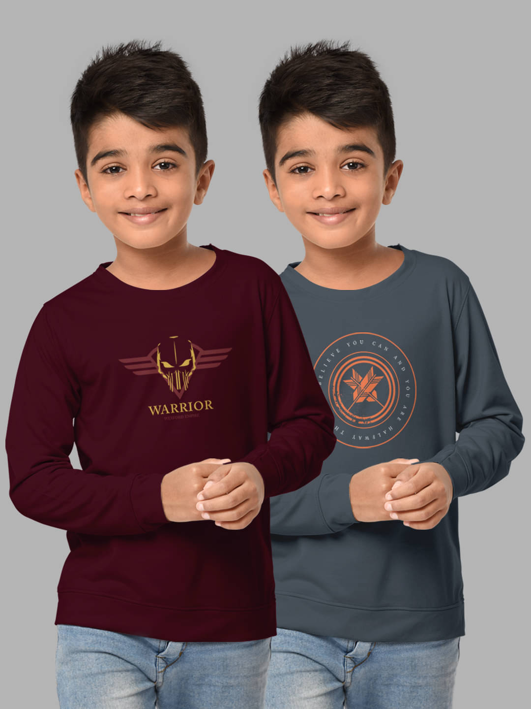 HELLCAT Pack of 2 Boys Cotton Blend T-Shirt ( Multicolor ) HELLCAT Pack of 2 Boys Cotton Blend T-Shirt ( Multicolor )
