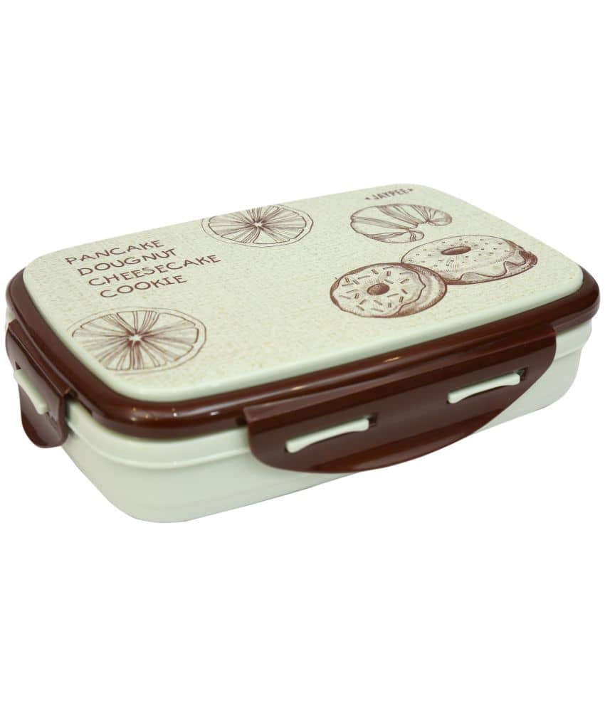 Jaypee - Ecosteel Sr Brown Stainless Steel School Lunch Boxes ( Pack of 1 ) 650 ml