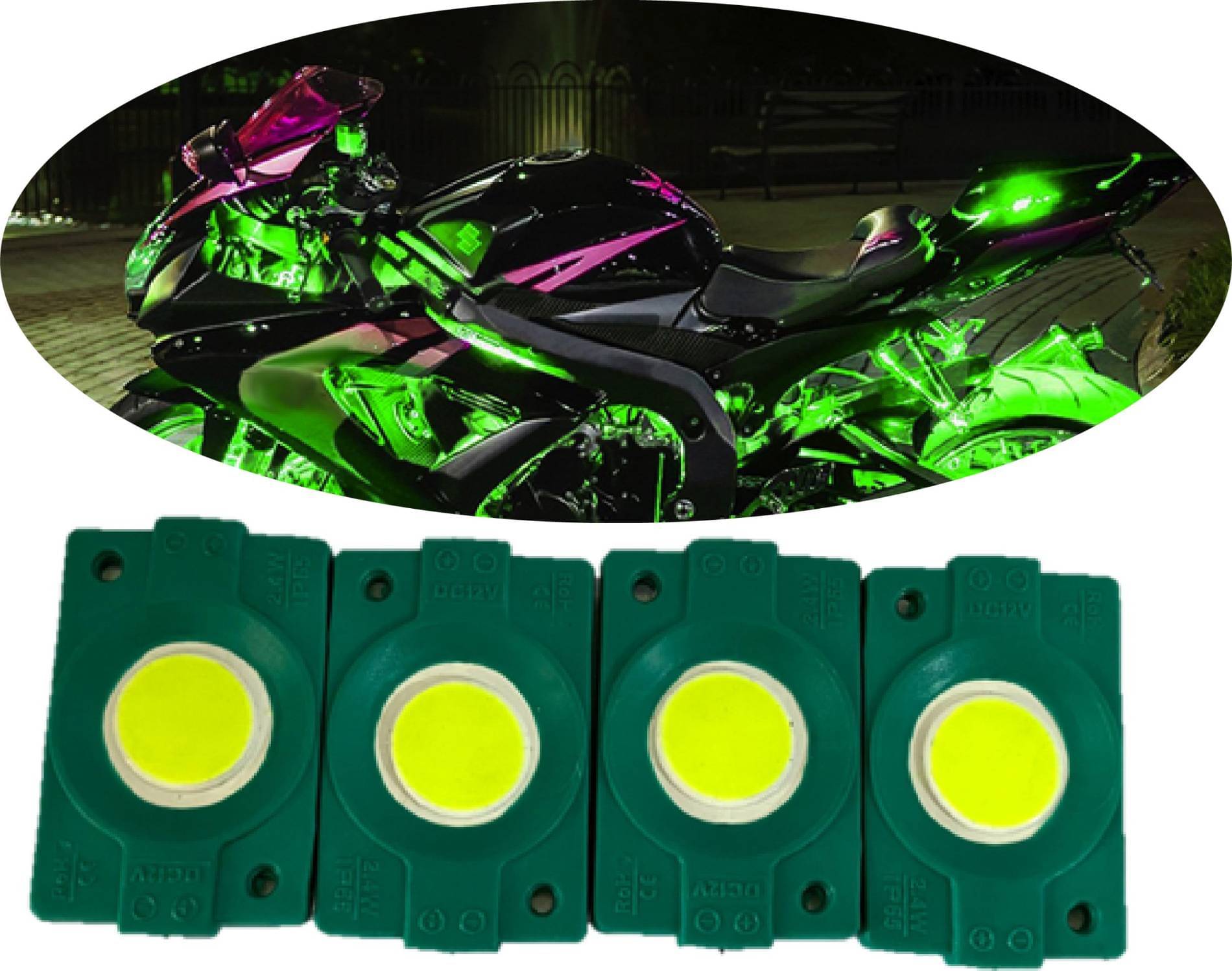 Leavess Waterproof Patch Light for Car & Bike - Pack of 4     			Leavess Waterproof Patch Light for Car & Bike - Pack of 4