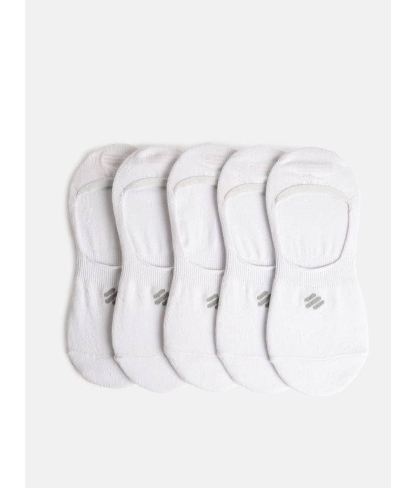     			ONN - Cotton Men's Solid White No Show Socks ( Pack of 5 )