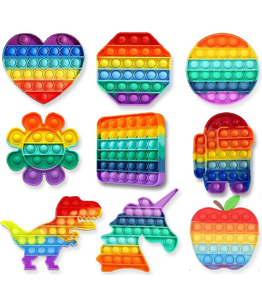 Pop It Fidget Toy Set popit Game Stress Relief for Adults, pop its pop it Set Gifts for Girls, Boys, Kids Adults, Poppet for Kids, pop up poppits Toy (Assorted Any 2 Pop up Toys) (Free subscription of kids Educational worksheets)