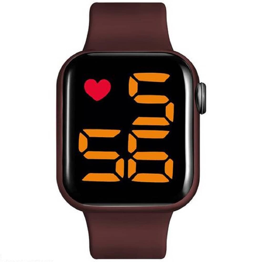 Renaissance Traders - Maroon Silicon Digital Men's Watch