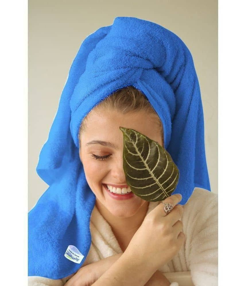 SOFTSPUN - Microfibre Navy Blue Solid Bath Towel ( 70x140 ) cm 375 -GSM ( Pack of 1 ) - Towels | Buy online on ZillyBuy