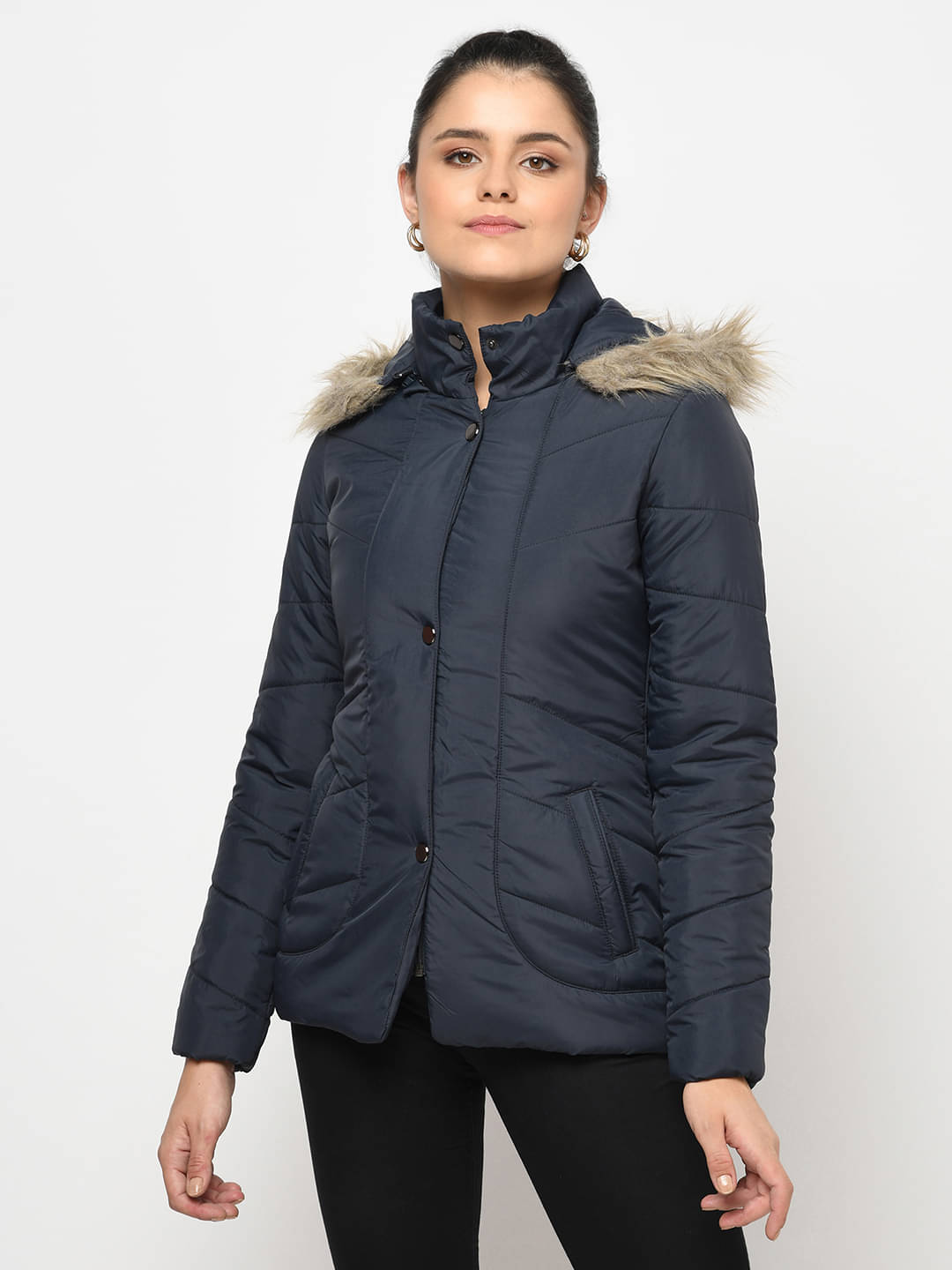 Trufit Women Regular Jacket ( Navy Blue ) Trufit Women Regular Jacket ( Navy Blue )