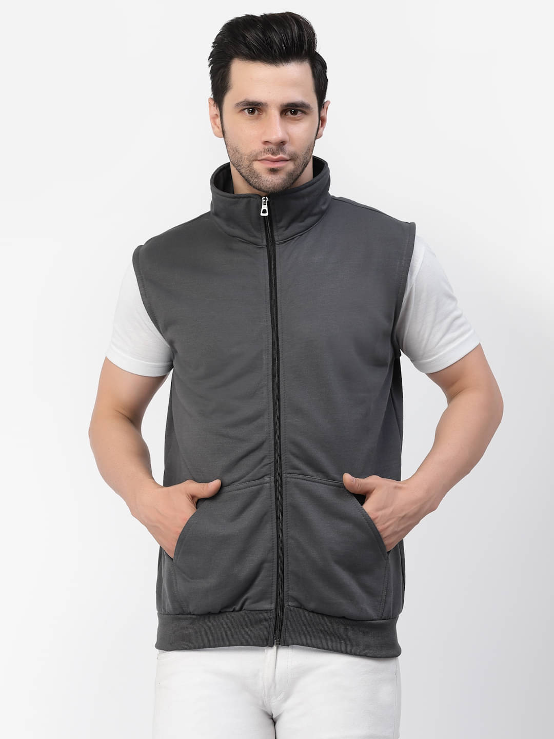 Uzarus - Grey Cotton Blend Regular Fit Men's Casual Jacket ( Pack of 1 ) Uzarus - Grey Cotton Blend Regular Fit Men's Casual Jacket ( Pack of 1 )