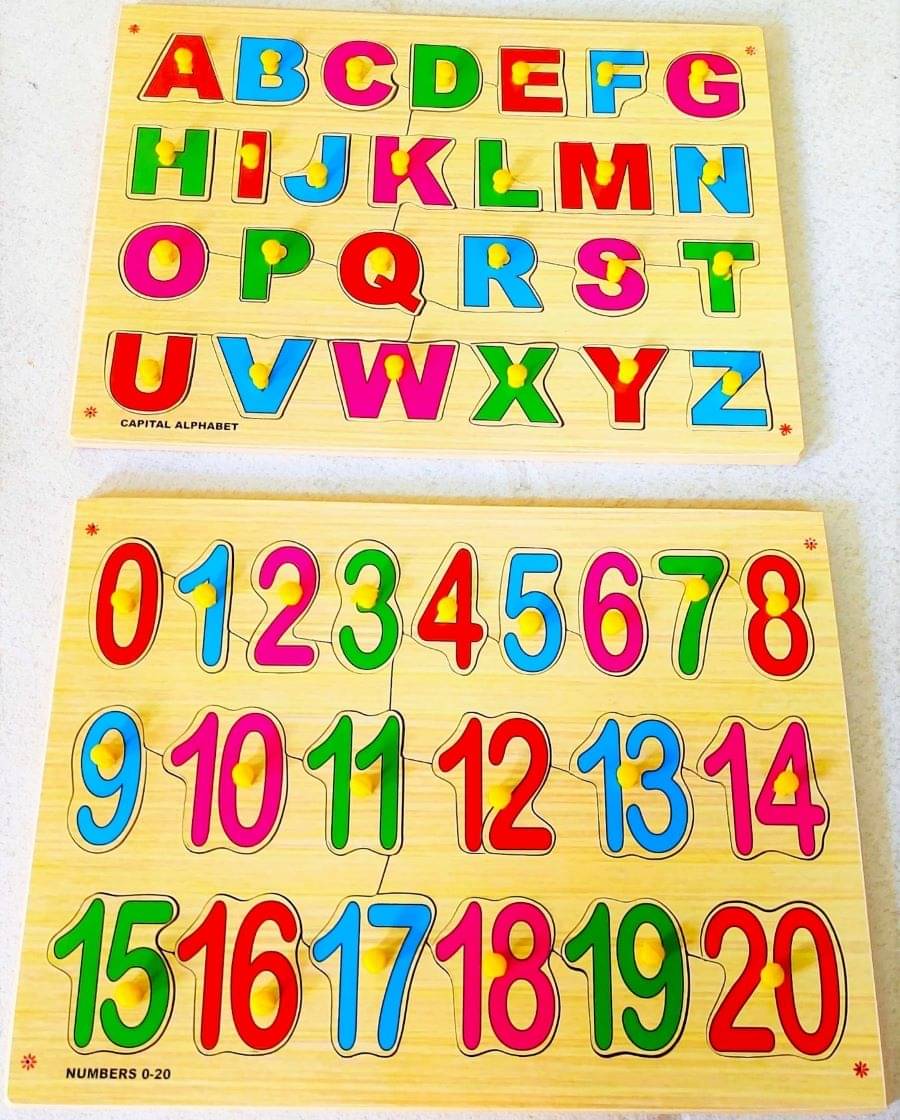 WOODEN ENGLISH ALPHABET AND NUMBER LEARNING PUZZLE BOARD FOR KIDS PRE PRIMARY EDUCATION     			WOODEN ENGLISH ALPHABET AND NUMBER LEARNING PUZZLE BOARD FOR KIDS PRE PRIMARY EDUCATION