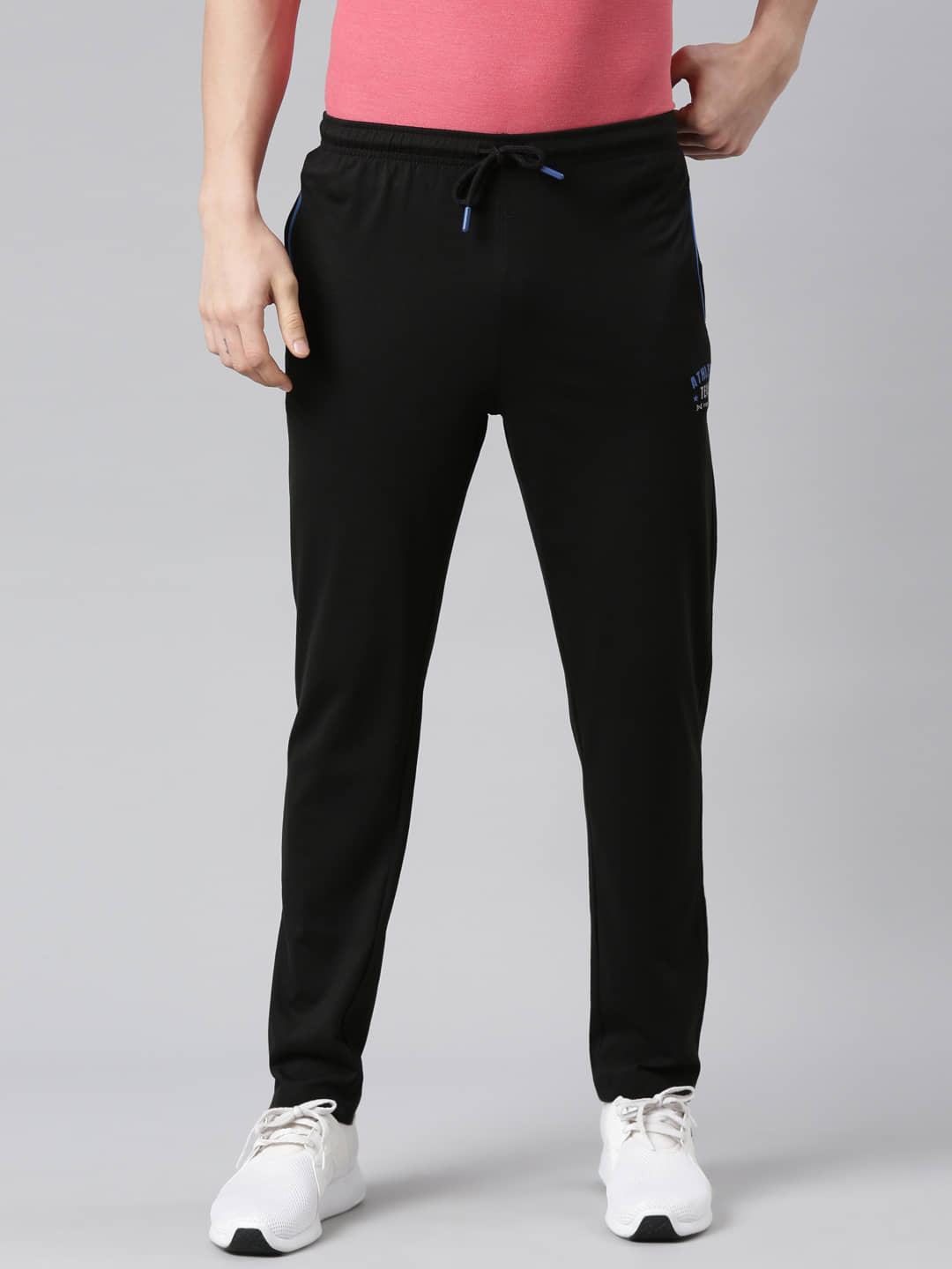 Force NXT - Black Cotton Blend Men's Trackpants ( Pack of 1 ) - Track Pants | Buy online on ZillyBuy