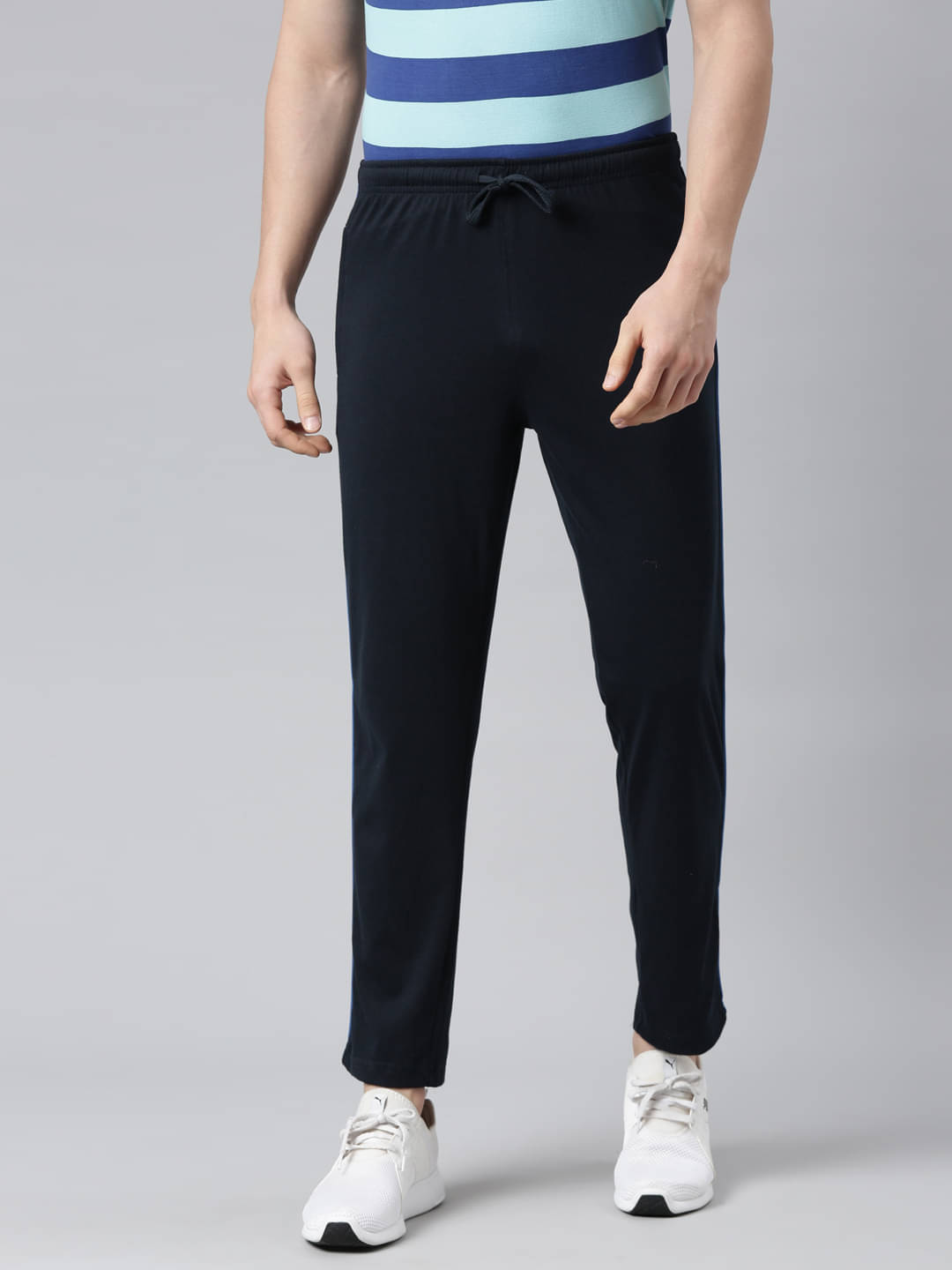     			Force NXT - Navy Cotton Blend Men's Trackpants ( Pack of 1 )