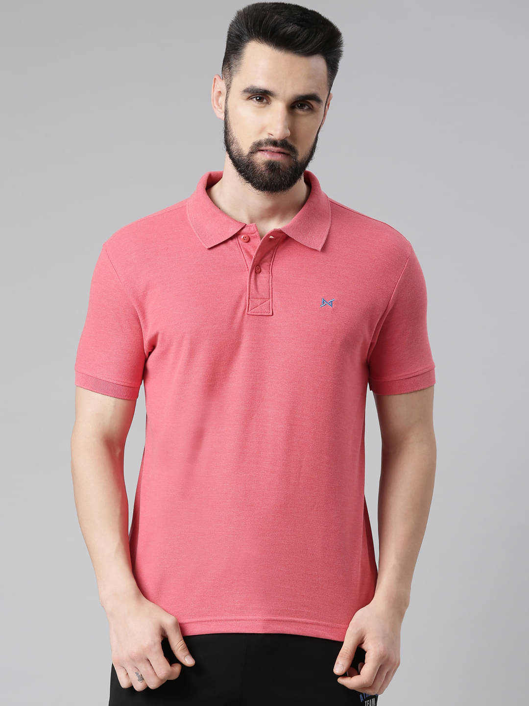     			Force NXT Pack of 1 Cotton Regular Fit Solid Half Sleeves Men's Polo T Shirt ( Red )